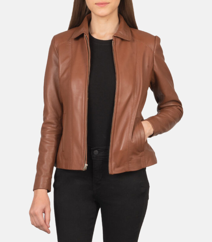 Colette Brown Leather Jacket