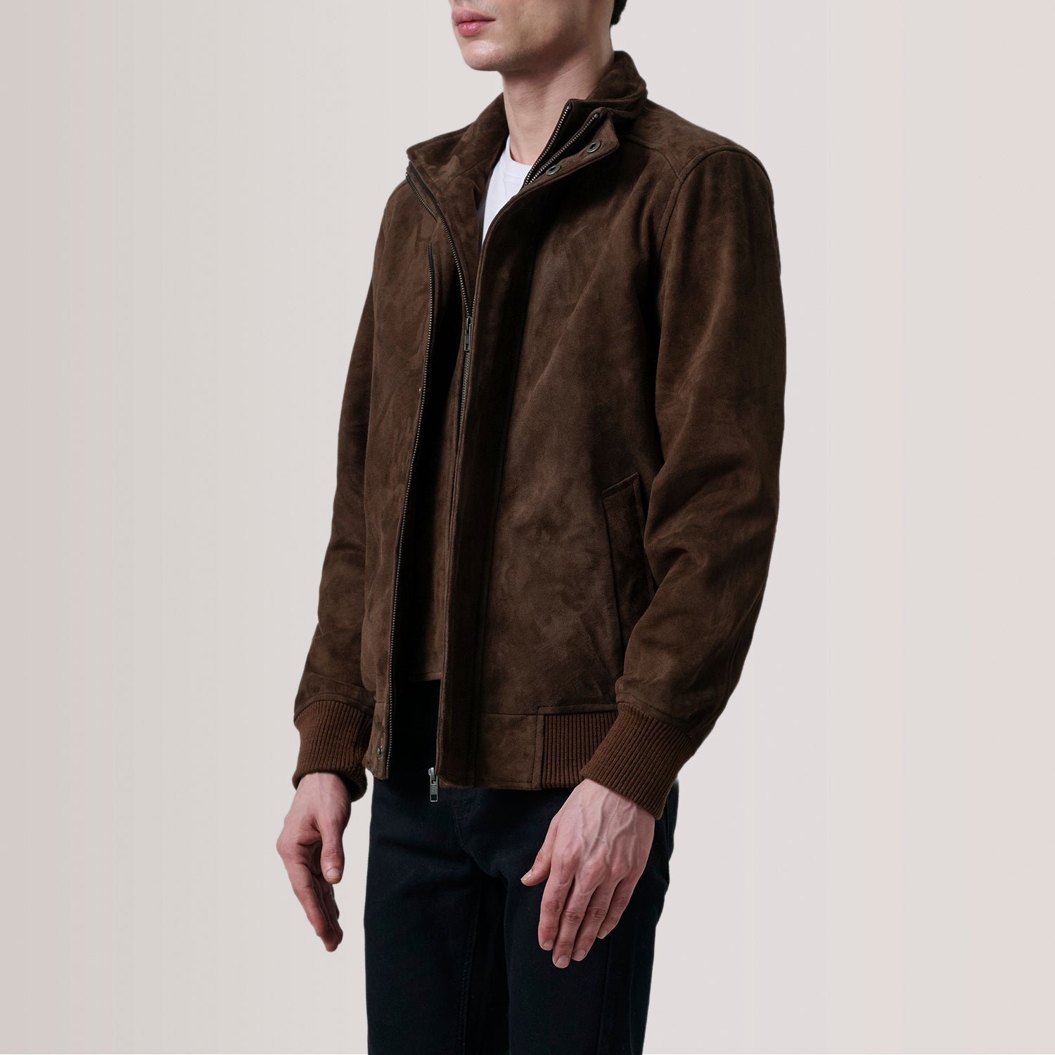 Lester Brown Suede Bomber Jacket - Image 5