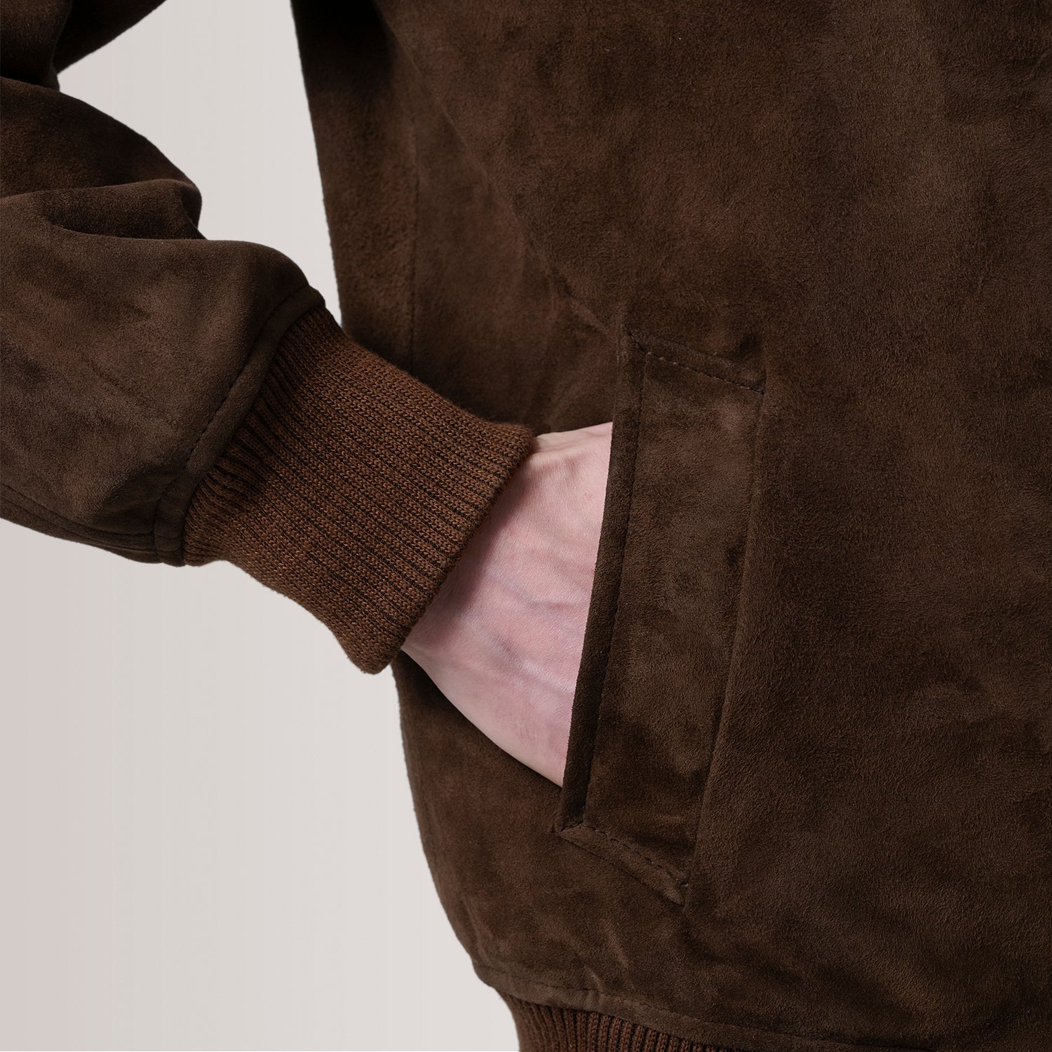 Lester Brown Suede Bomber Jacket - Image 3